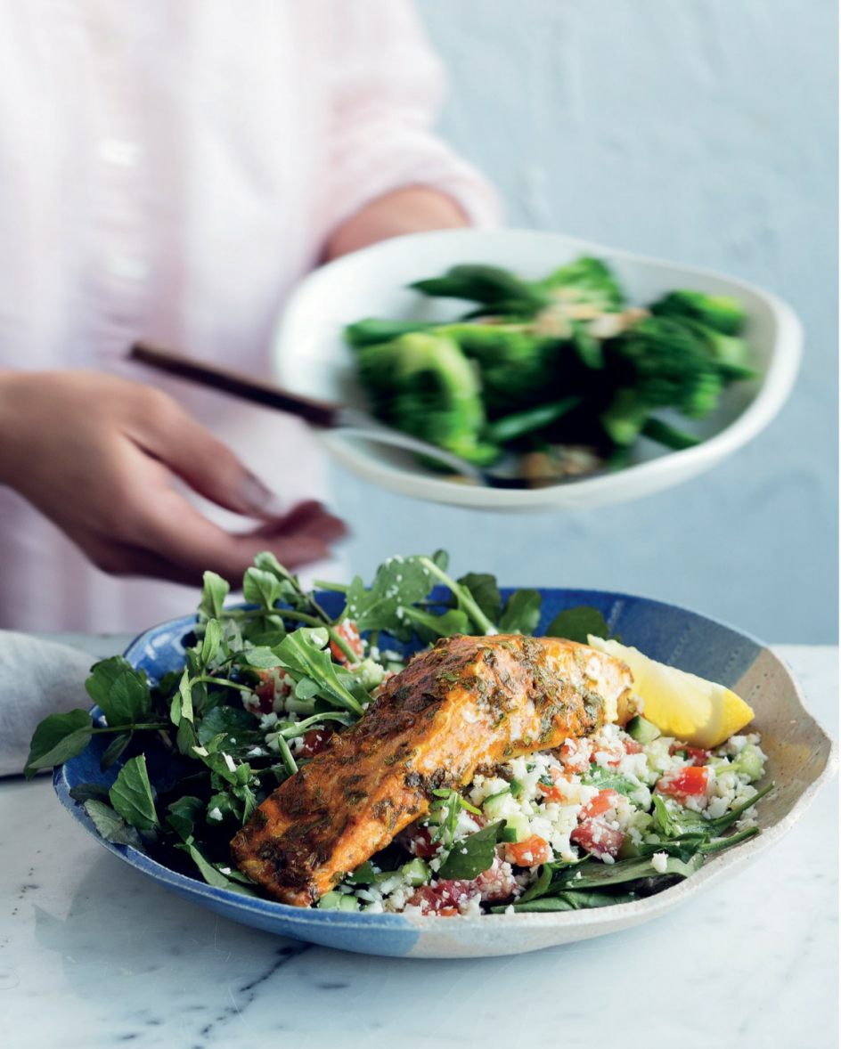 spicy baked salmon recipe from CSIRO low carb diet recipe book