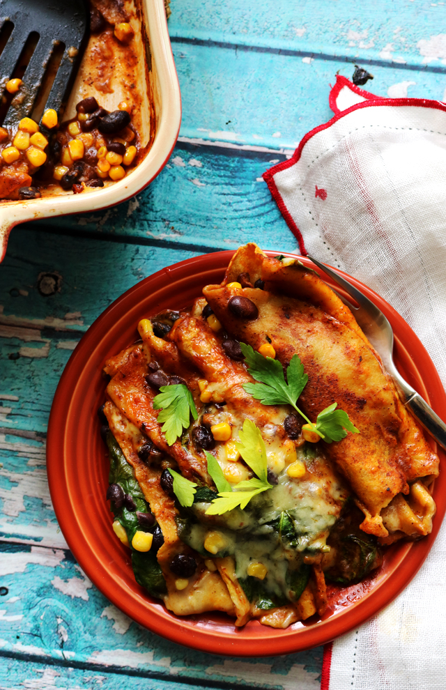 best winter recipes - vegetarian enchiladas