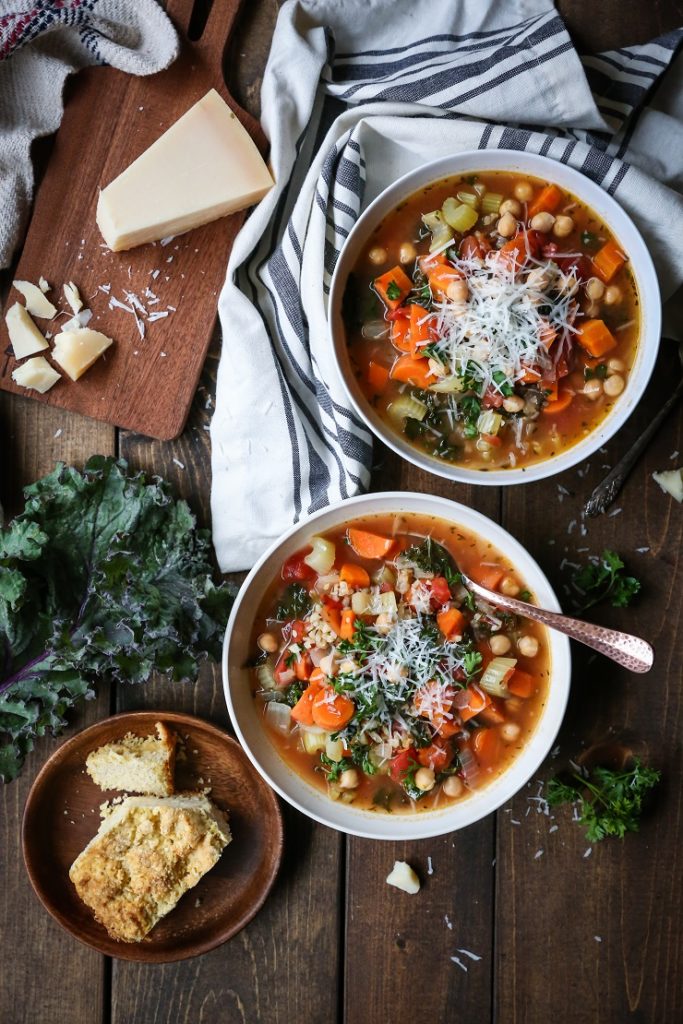 best winter recipes - rustic minestrone soup