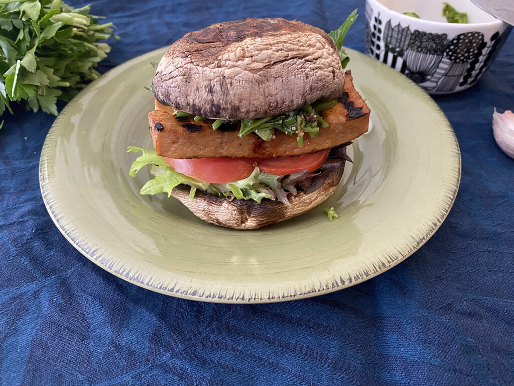 low carb mushroom burger