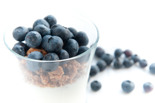 blueberries for brain health - so many ways to eat these tasty berries - pictured a yoghurt parfait with blueberries