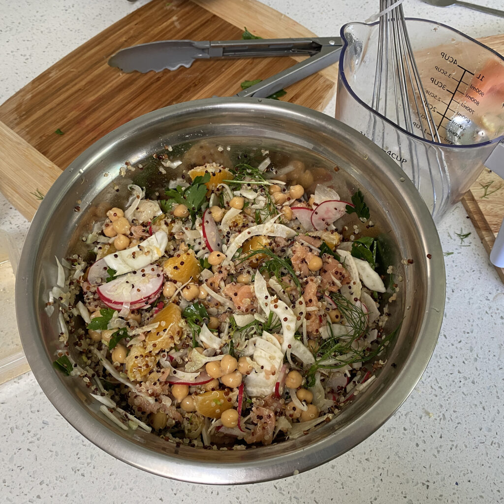 fennel and orange salad with smoked salmon