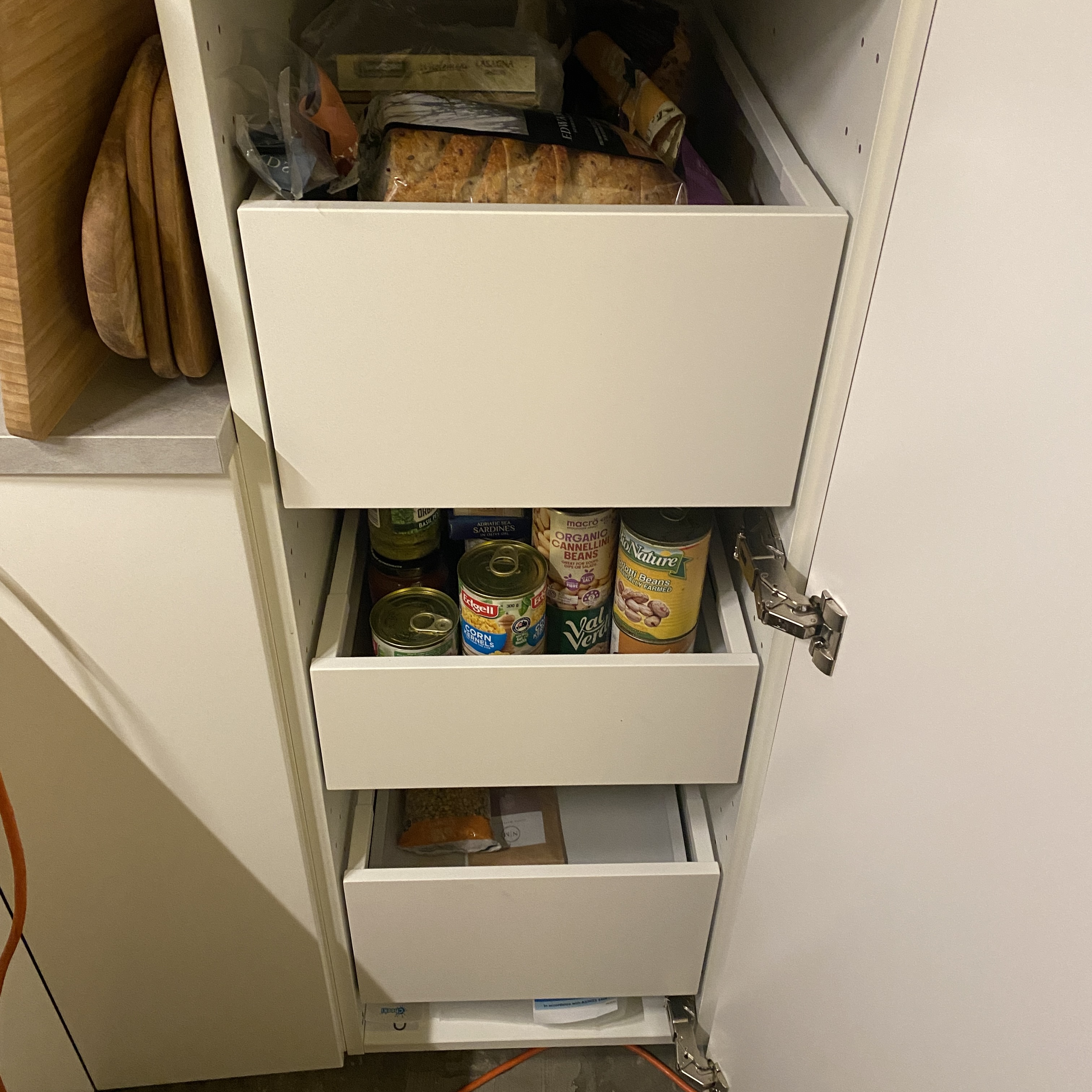 a pantry filled with ingredients for a meal - dinner !!