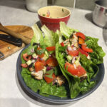 low carb chicken burgers with salsa