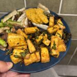 moroccan tofu and spiced-nut veggies