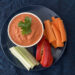 spicy capsicum dip - vegan - with dippers