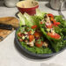low carb chicken burgers in lettuce cups with salsa