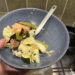 horseradish crusted salmon fillet (piece) with baked veggies on the side
