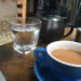 quitting nicotine or NRT - environmental stimulation - tea and water at a cafe